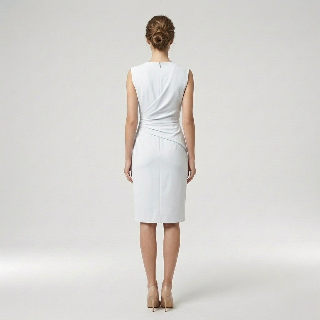 Elegant Sleeveless Women's Midi Dress – Refined Slim Fit Dress