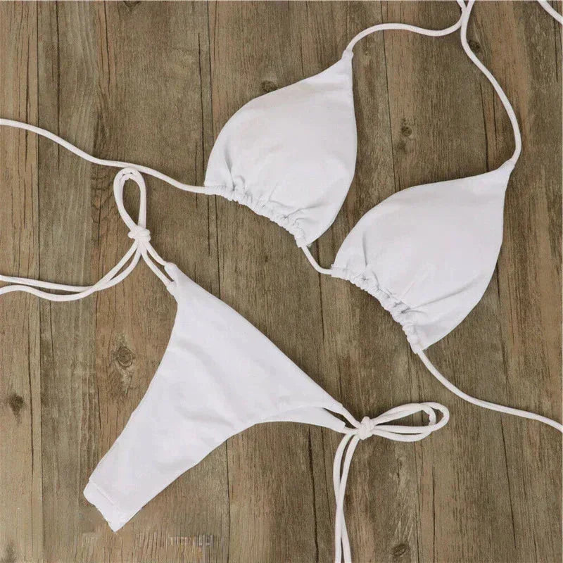 Dámské bikiny s odhalenými zády a nastavitelnými šňůrkami