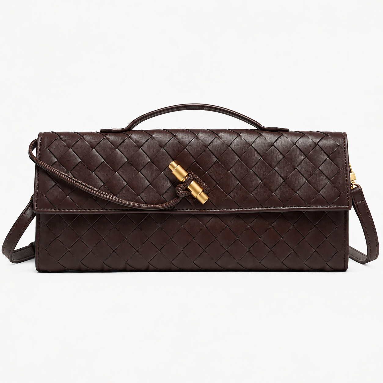 Pochette Intrecciata con Tracolla Rimovibile