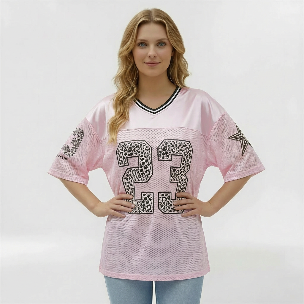 Women's oversized T-shirt with front print for casual wear