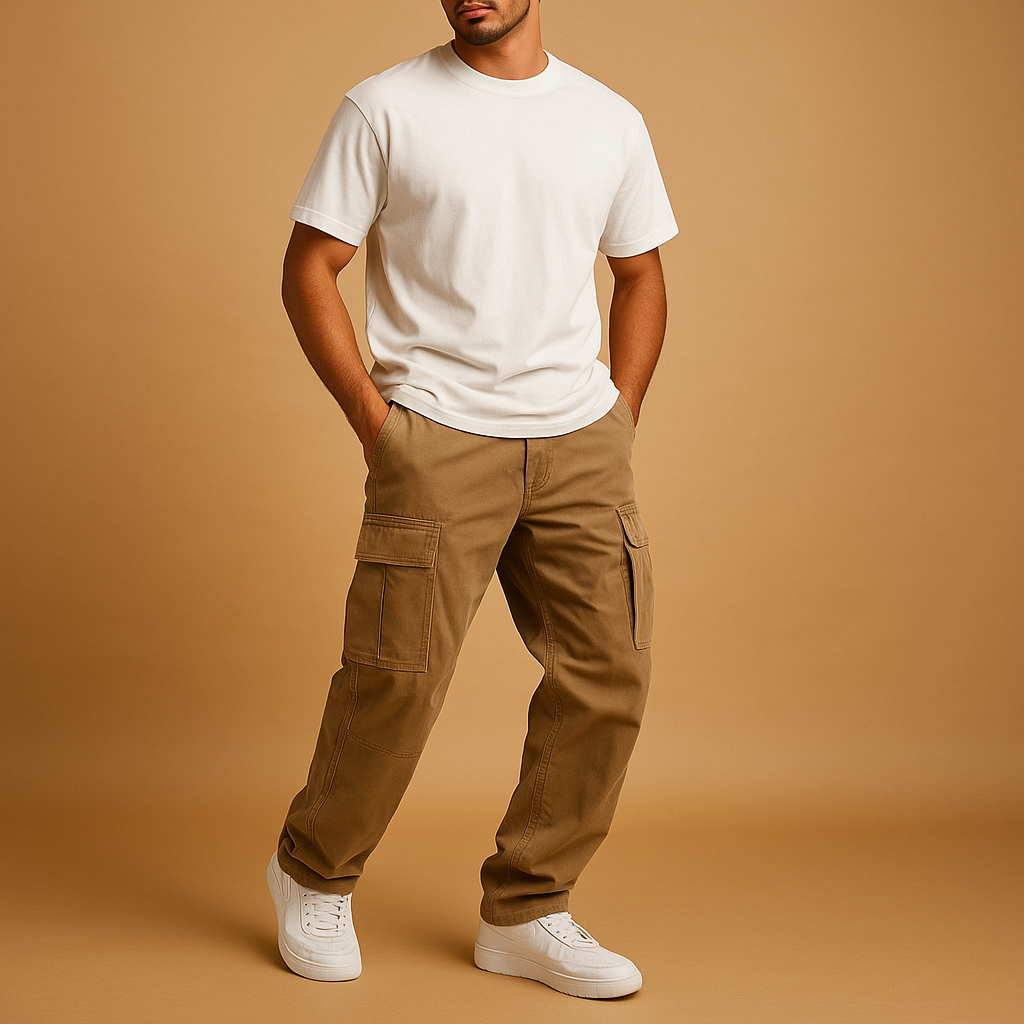 Pantaloni Cargo Jogger da Uomo con Tasche Multifunzione