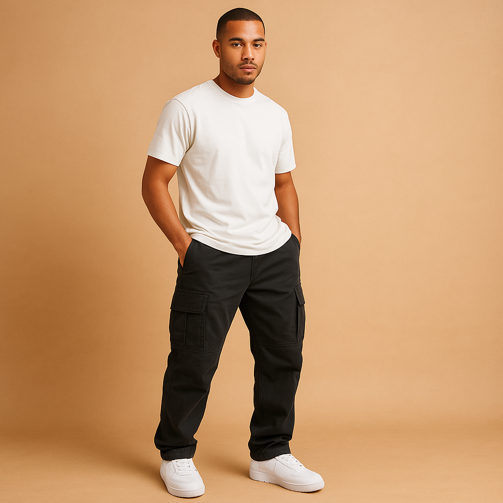 Pantaloni Cargo Jogger da Uomo con Tasche Multifunzione