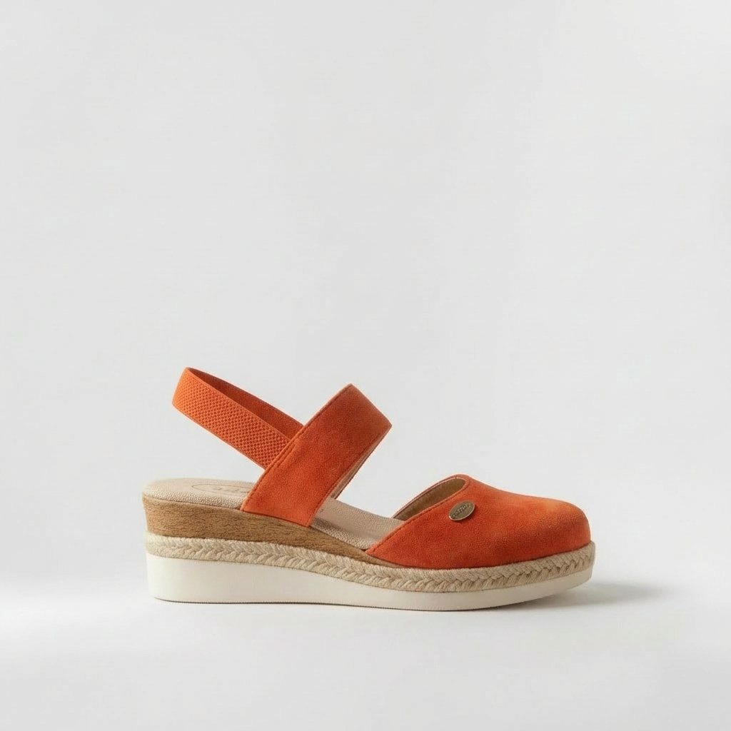 Women's espadrille sandals with strap and summer platform sole