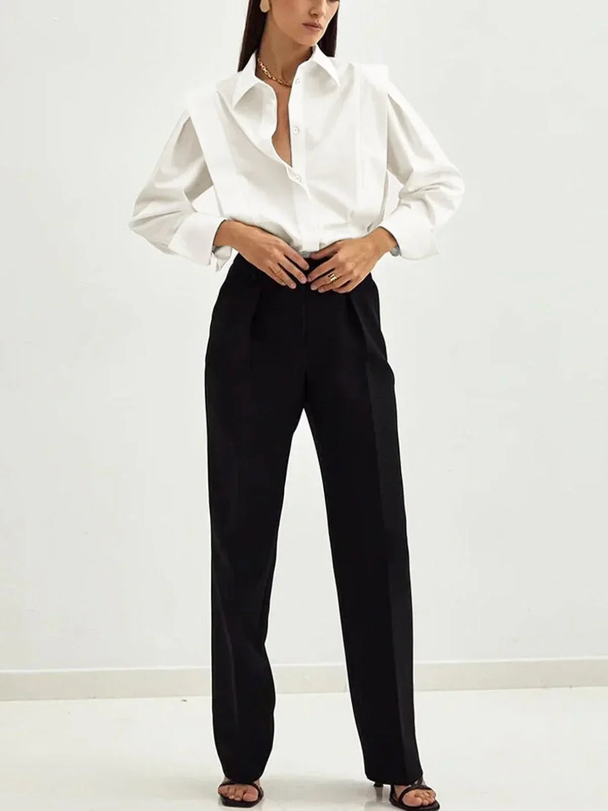 Camicia donna a quadri con bottoni multipli e colori vari