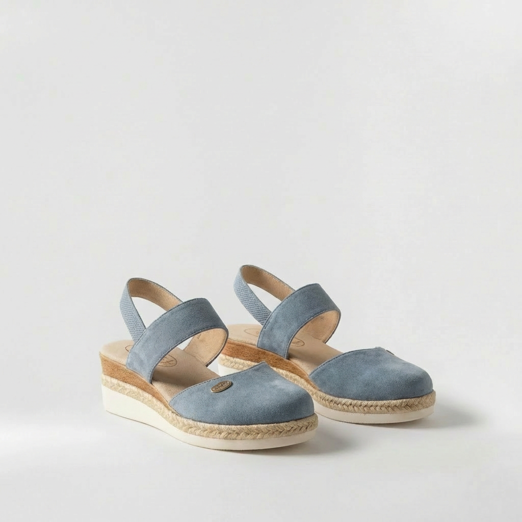 Women's espadrille sandals with strap and summer platform sole