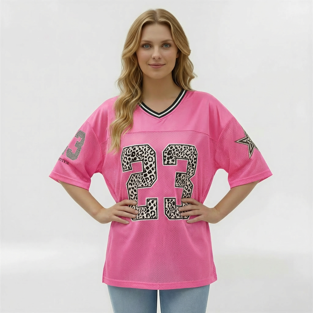 Women's oversized T-shirt with front print for casual wear