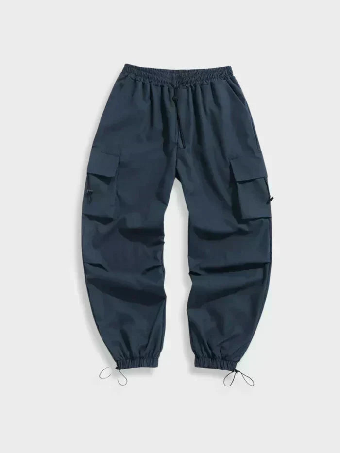 Pantaloni Cargo Uomo Oversize con Tasche Utility e Vita Elasticizzata