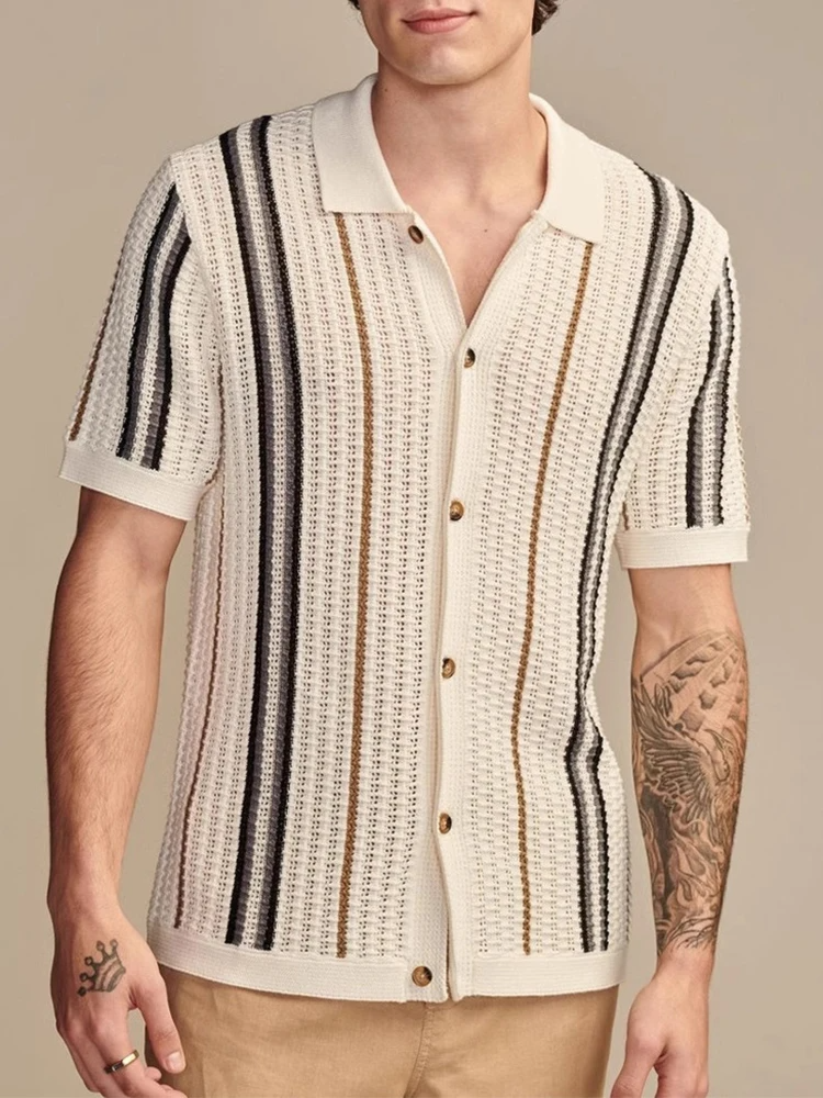 HARRINGTON OXFORD | CHEMISE EN MAILLE À BOUTONS POUR HOMME