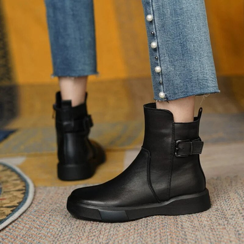 Botines vintage de estilo clásico