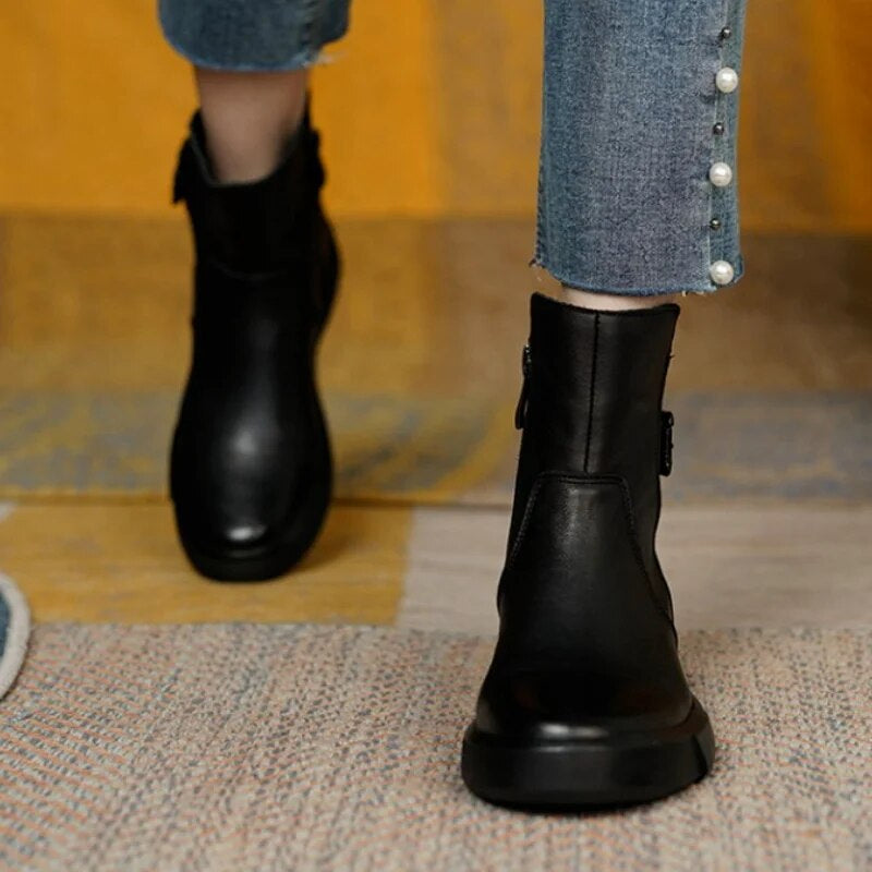 Belladonna - Bottines Vintage Style Classique