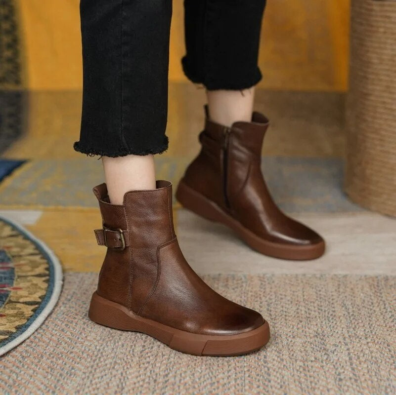 Botines vintage de estilo clásico