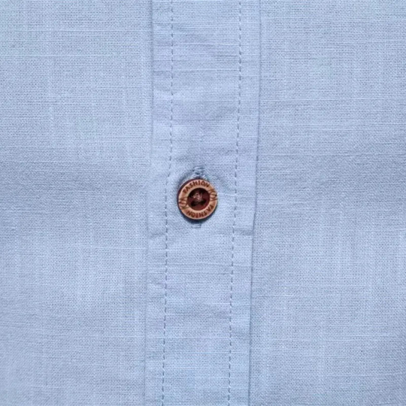 Camicia Coreana da Uomo a Maniche Lunghe