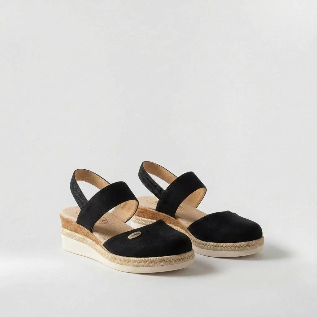 Women's espadrille sandals with strap and summer platform sole