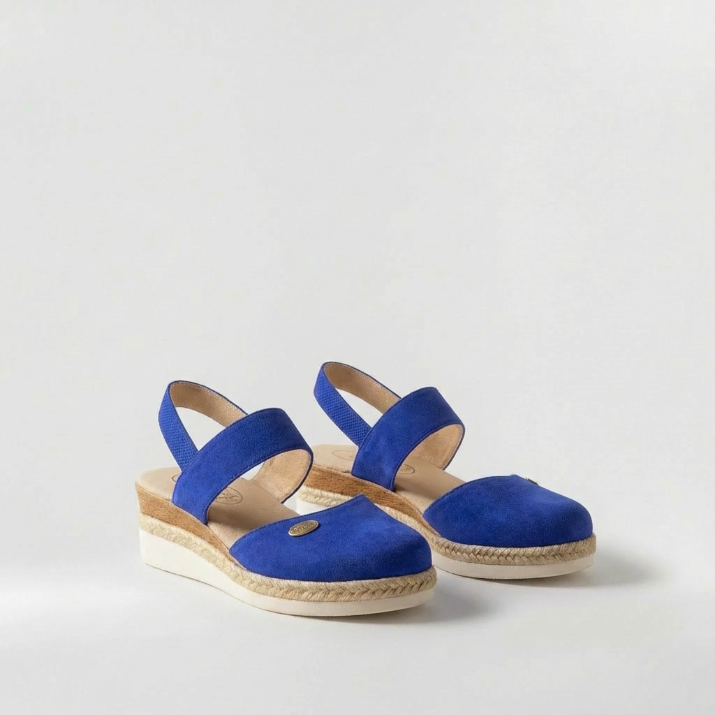 Women's espadrille sandals with strap and summer platform sole