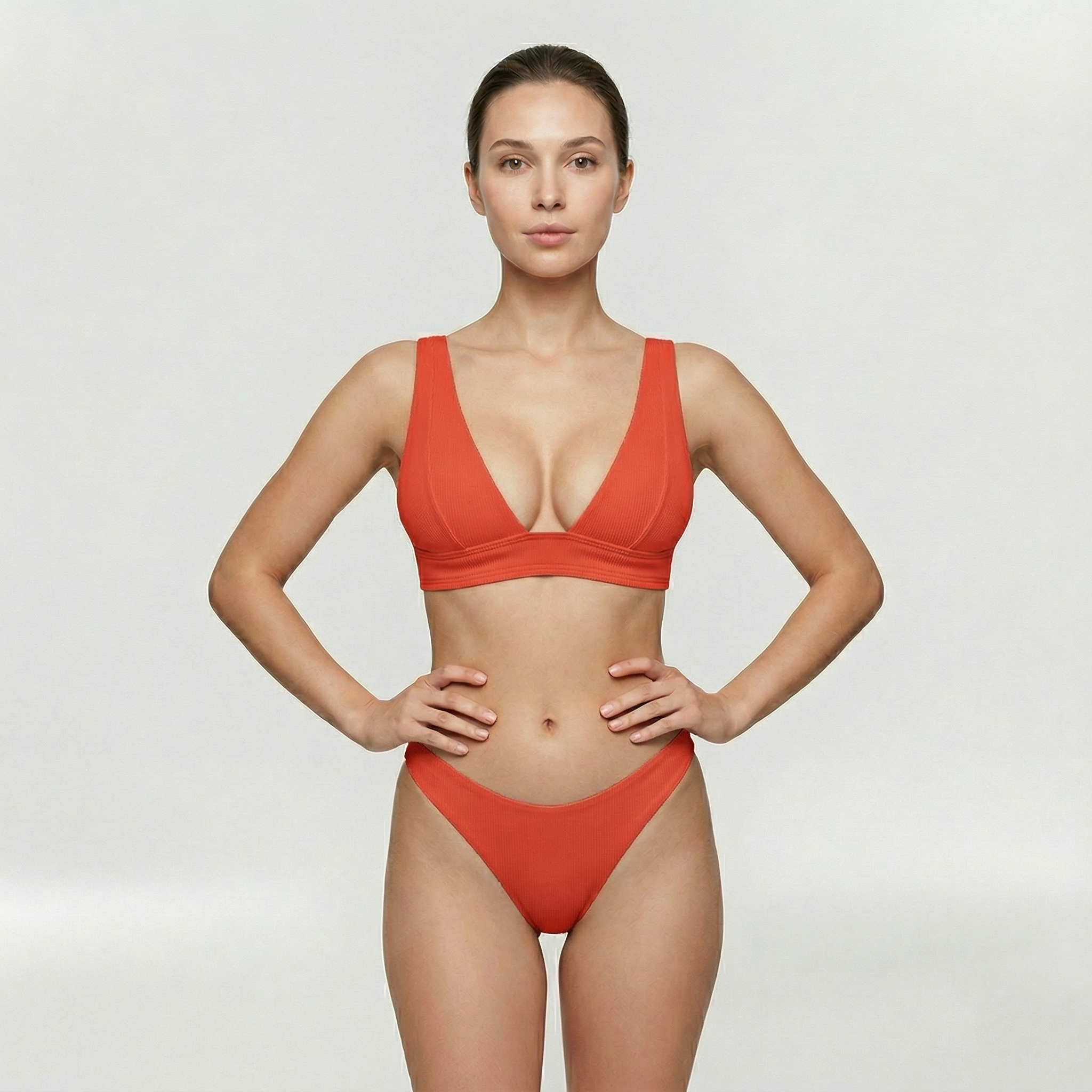 Women's push-up bikini with shaping high-waisted bottoms