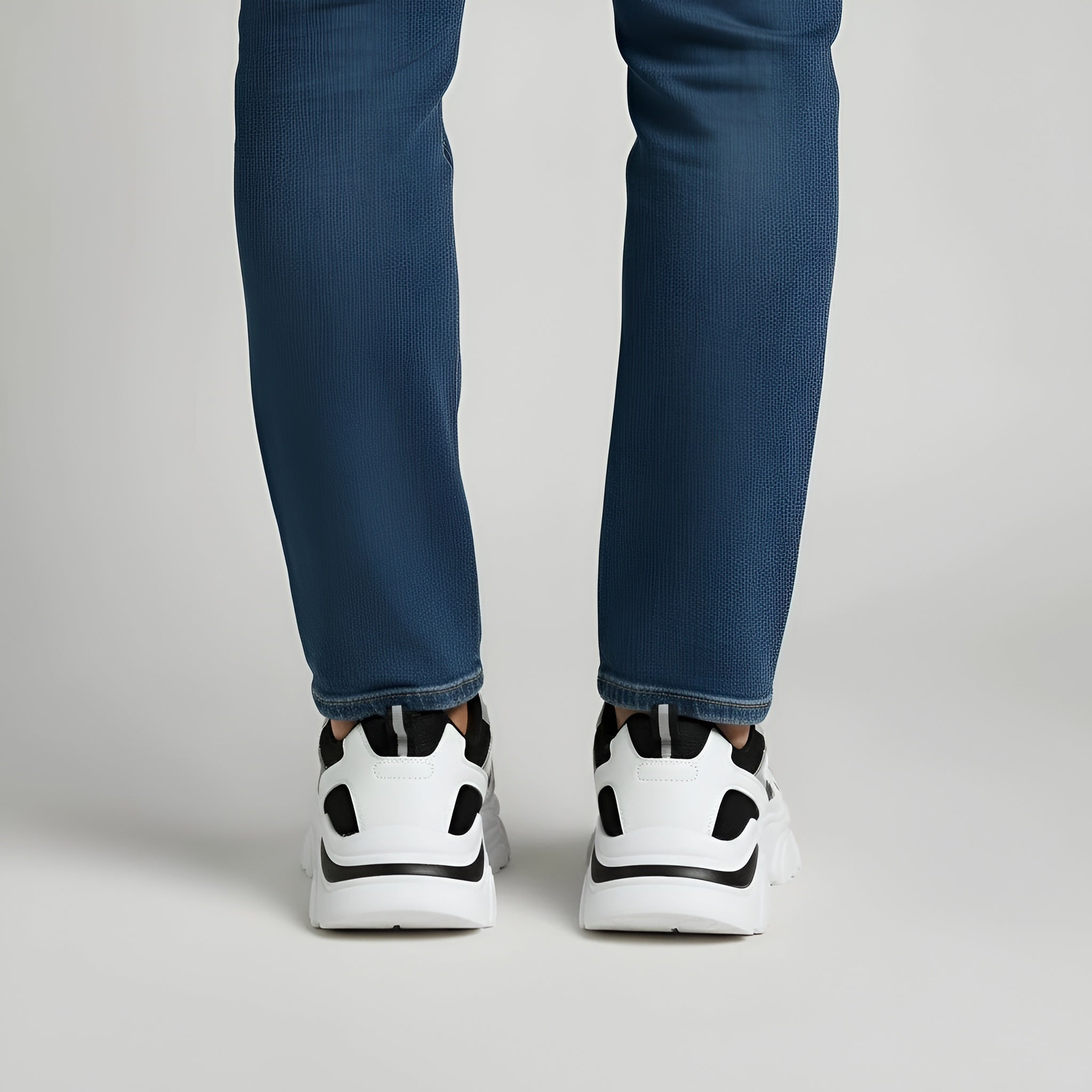Chunky platform sneakers til kvinder, sportssko med høj sål, snørebånd, afslappet og komfortabel
