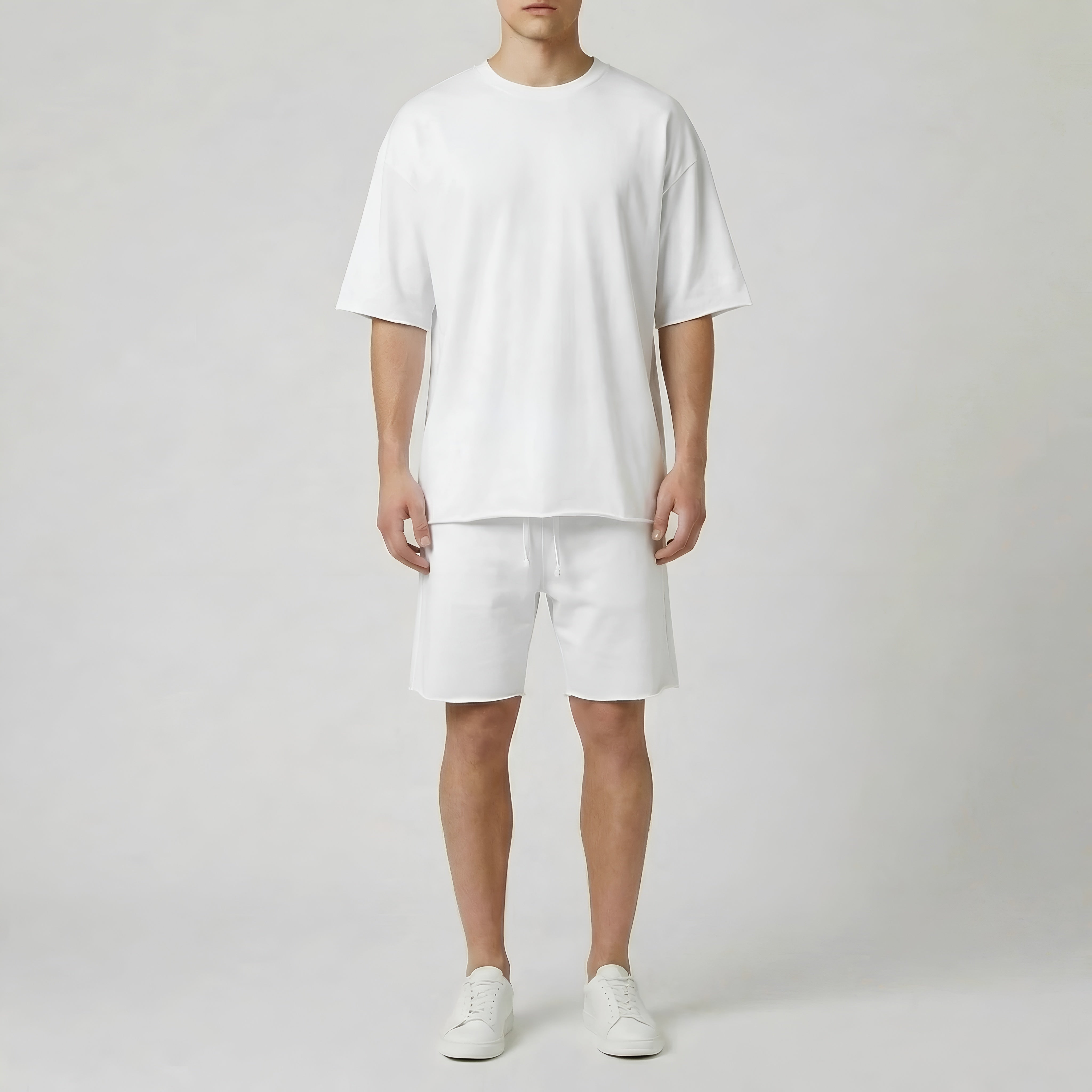 Completo Uomo T-Shirt e Pantaloncini in Cotone Set Casual Estivo Sportivo Uomo