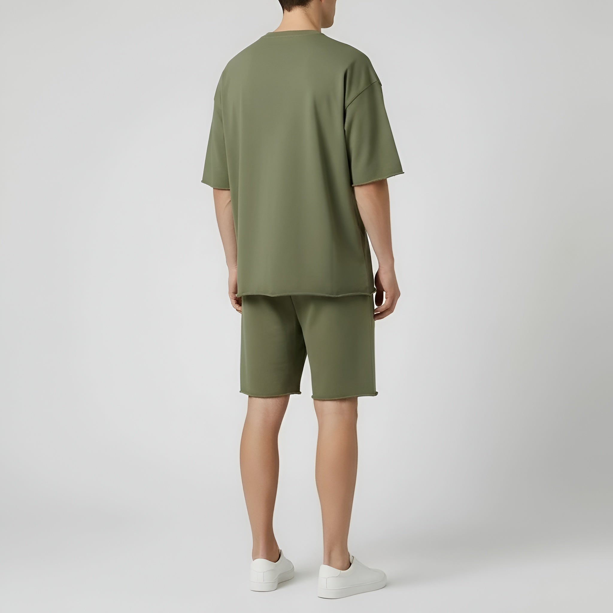 Completo Uomo T-Shirt e Pantaloncini in Cotone Set Casual Estivo Sportivo Uomo