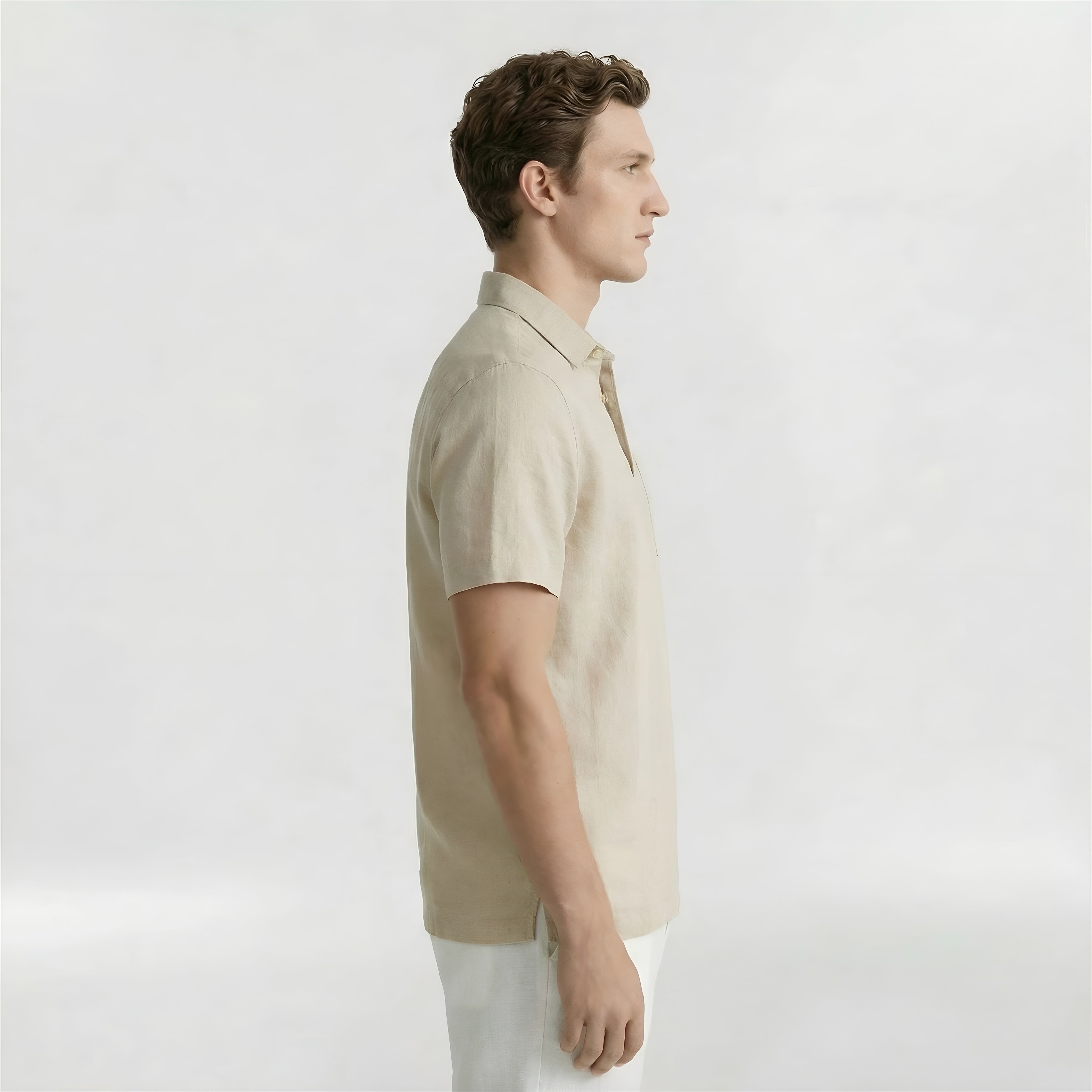Polo Uomo Maniche Corte in Cotone Maglia Polo Casual con Colletto Bottoni Uomo