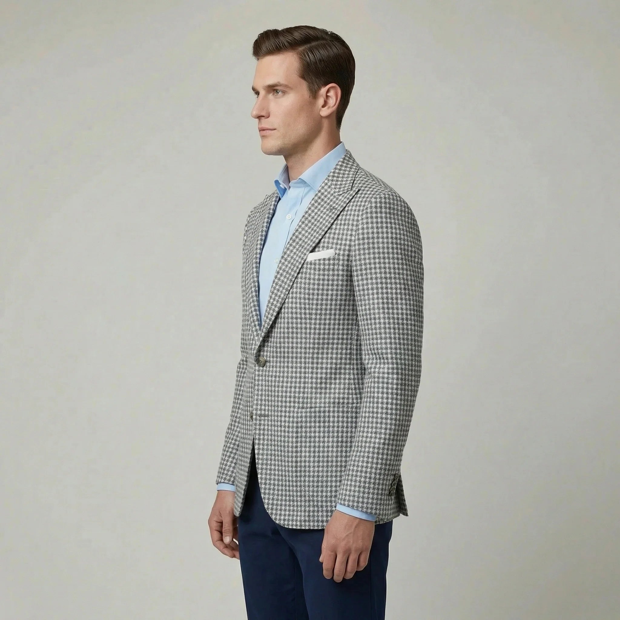 Giacca blazer uomo elegante fantasia pied de poule giacca sartoriale formale