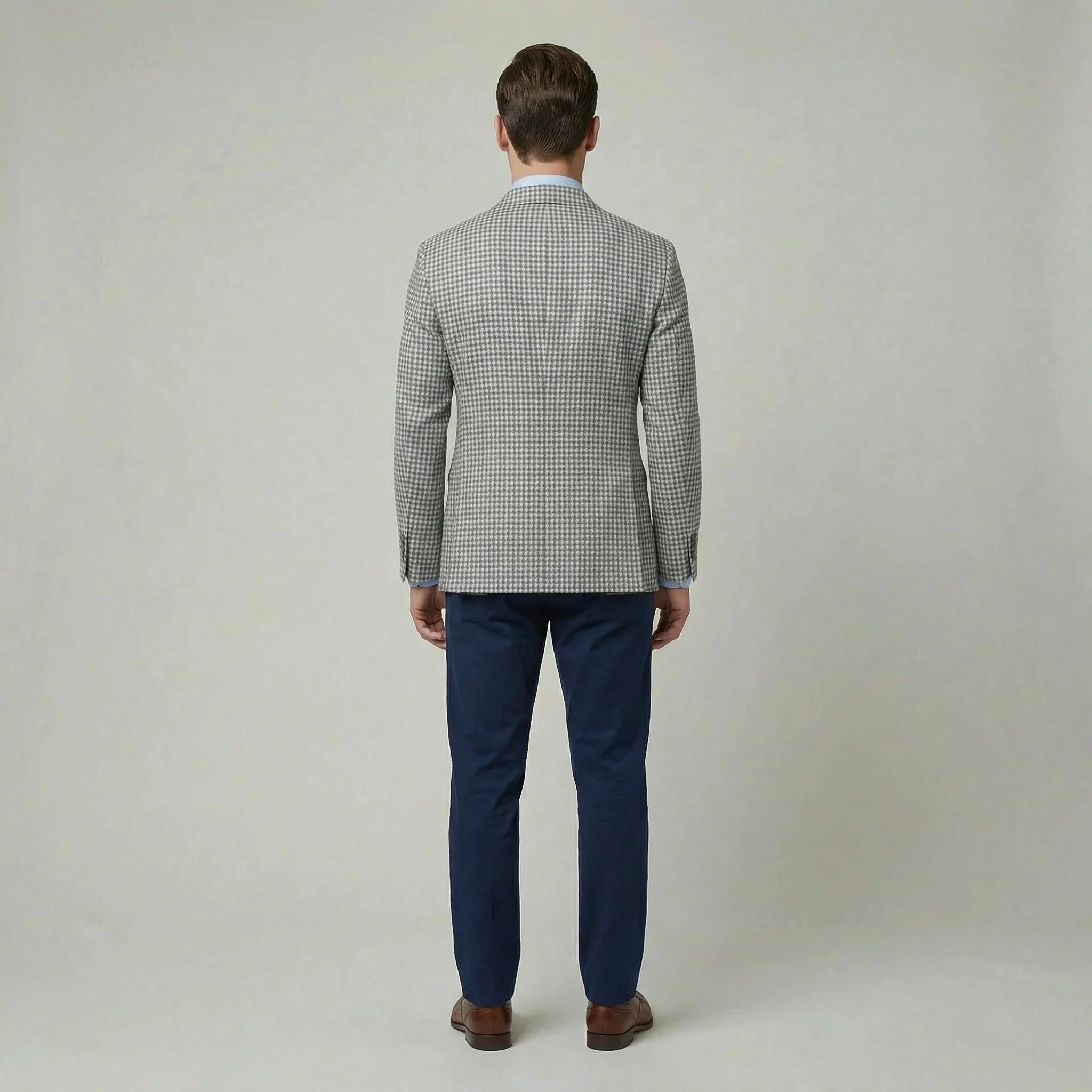 Giacca blazer uomo elegante fantasia pied de poule giacca sartoriale formale
