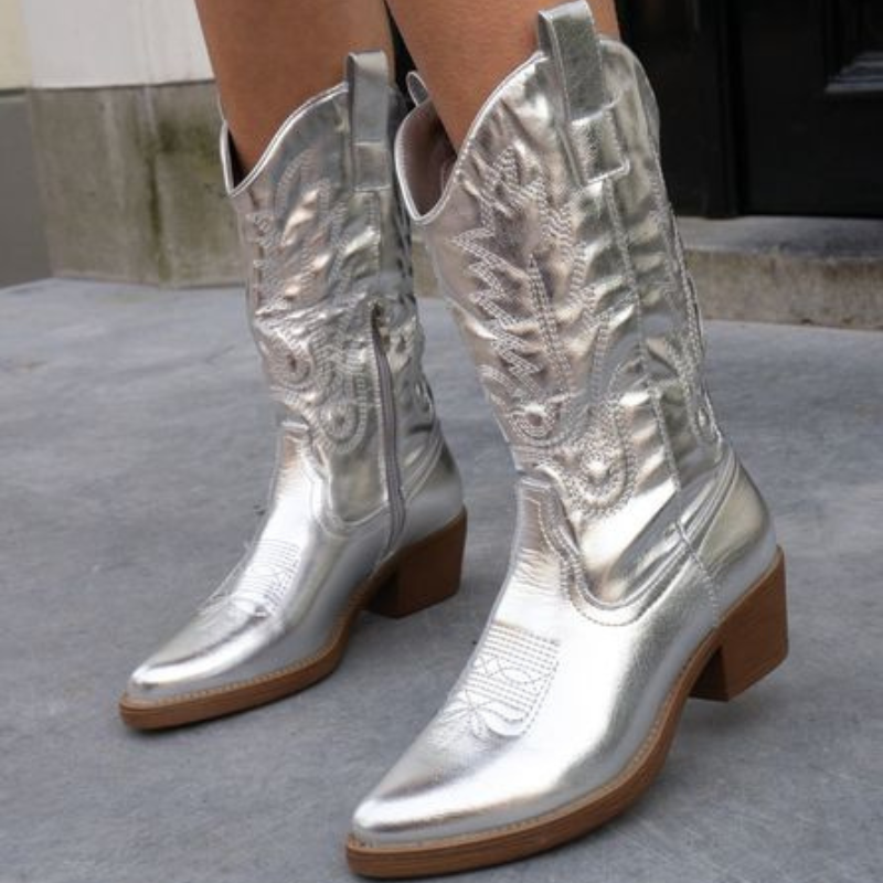 Gracie | Elegant Metallic Women's Cowboy Boots