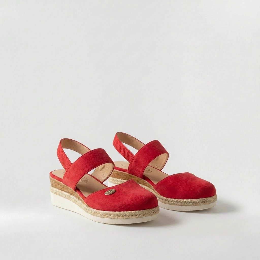 Women's espadrille sandals with strap and summer platform sole