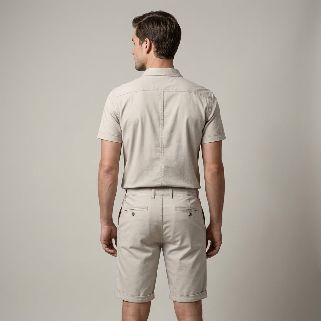 Pantaloncini da uomo in cotone con tasche