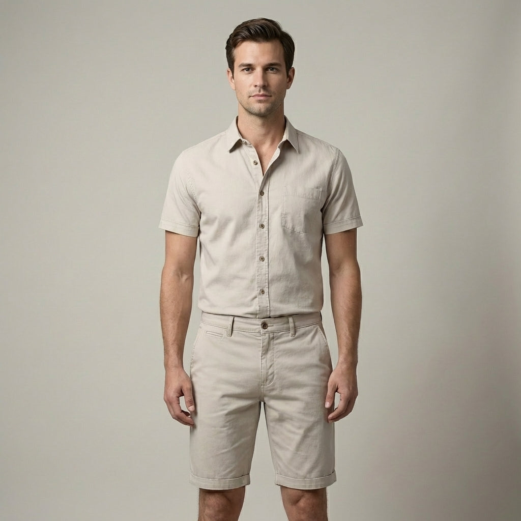 Pantaloncini da uomo in cotone con tasche