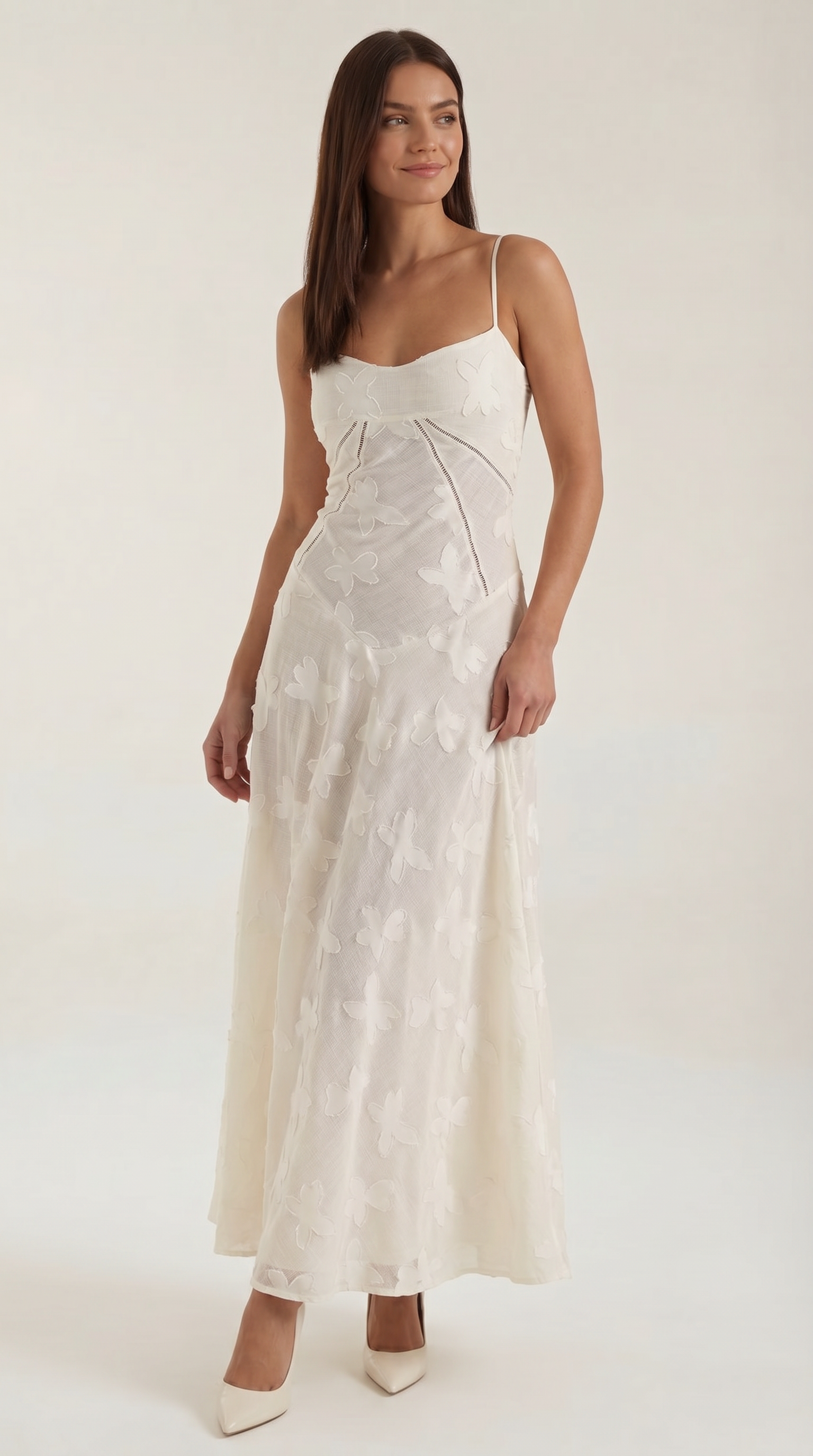Arabelle Maxi Dress in Jacquard Fabric