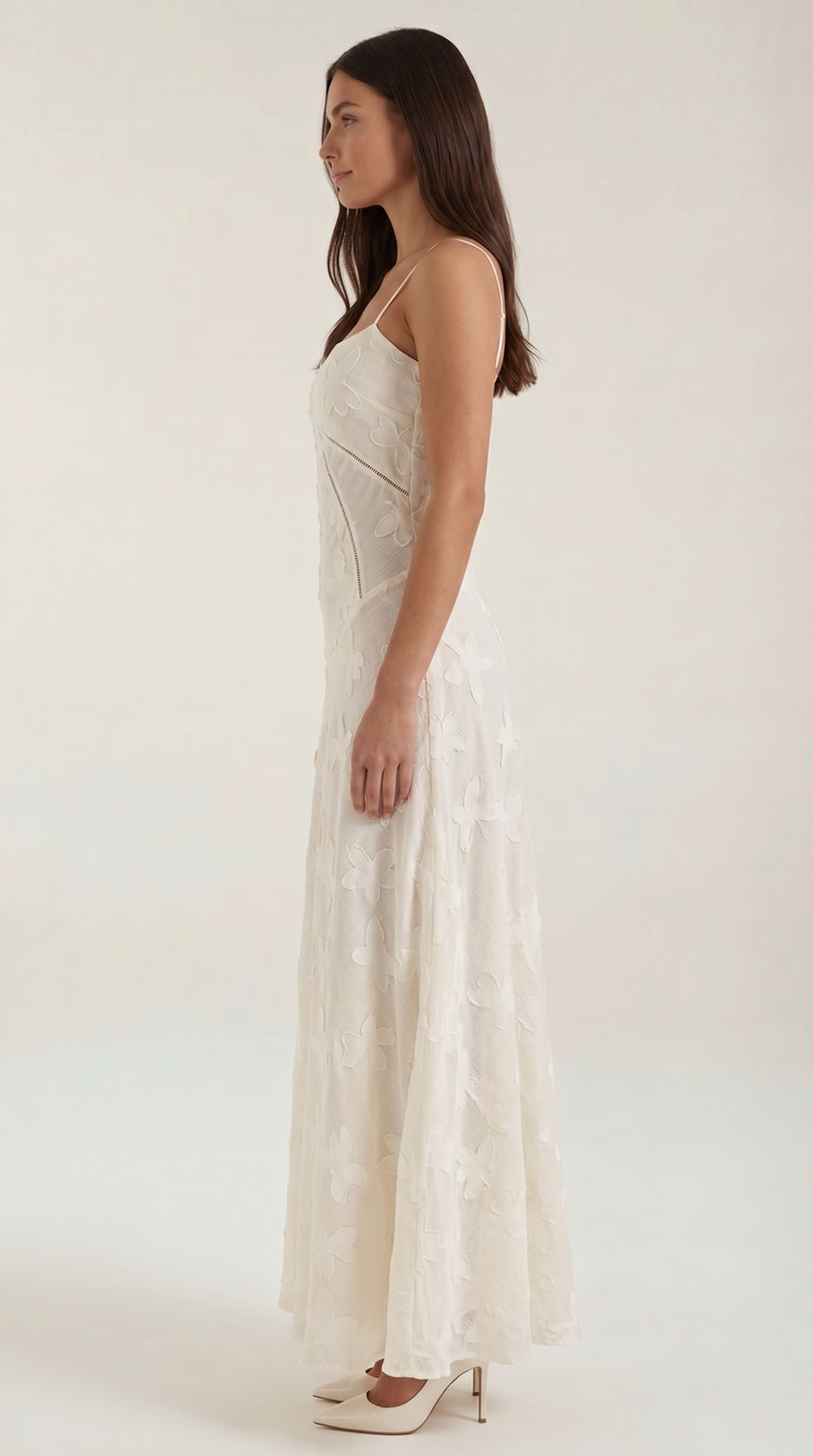Arabelle Maxi Dress in Jacquard Fabric