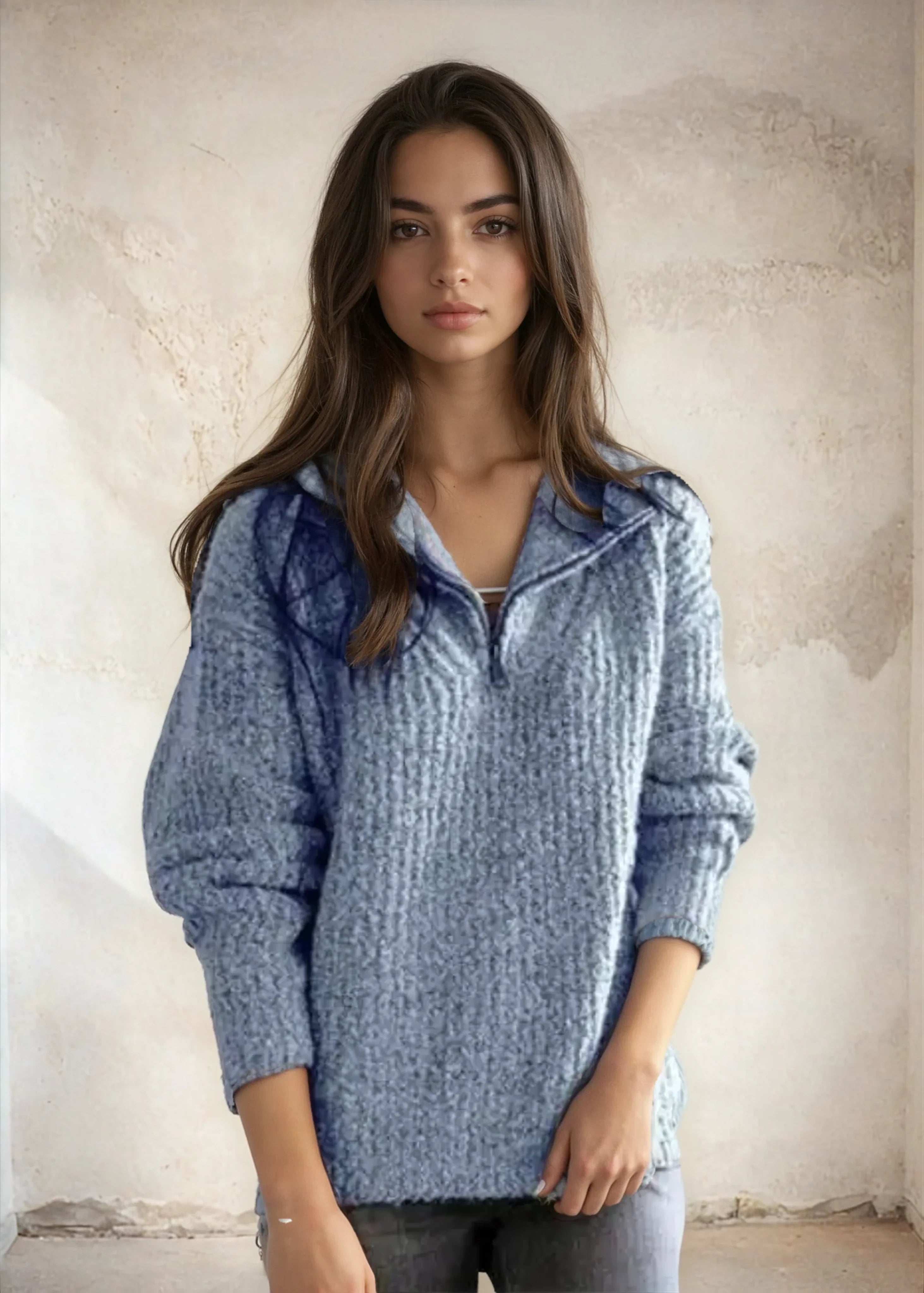Adrianna™ Maglione Chic Half-Zip da Donna