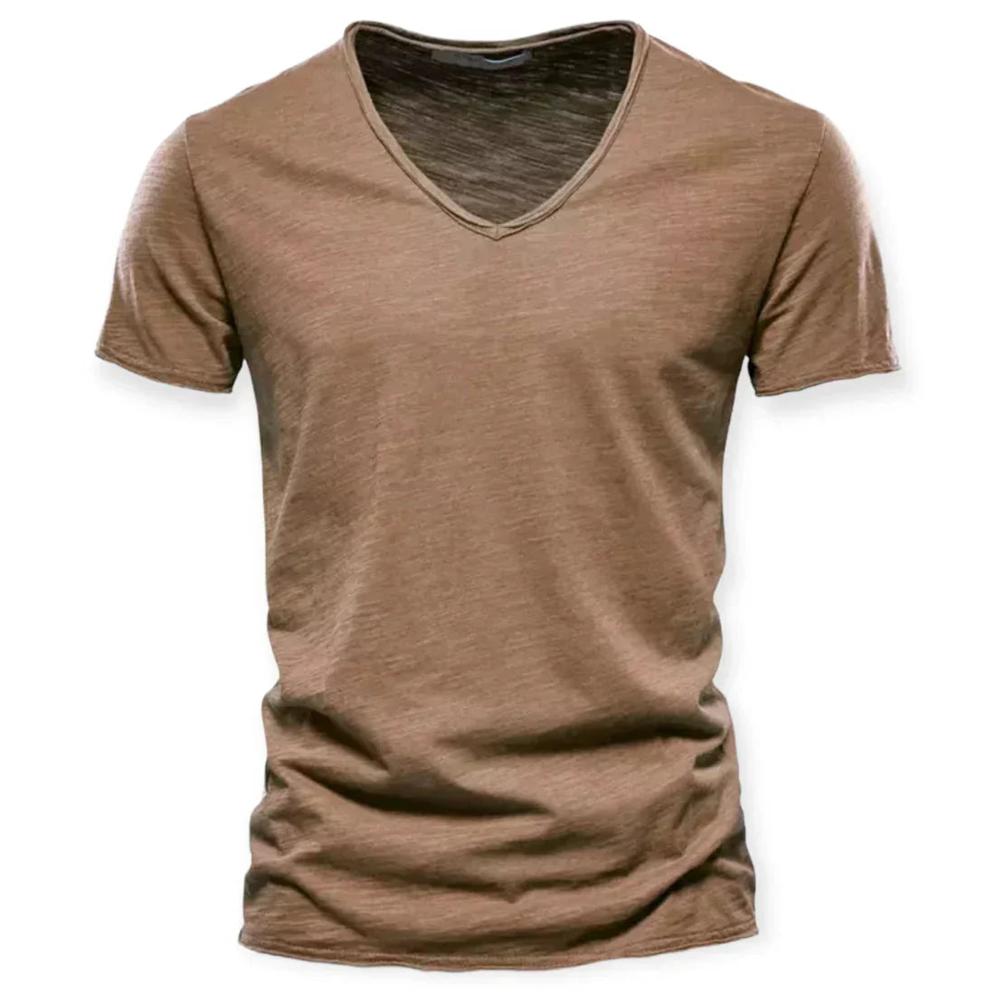 Ανδρικό T-shirt με V λαιμόκοψη
