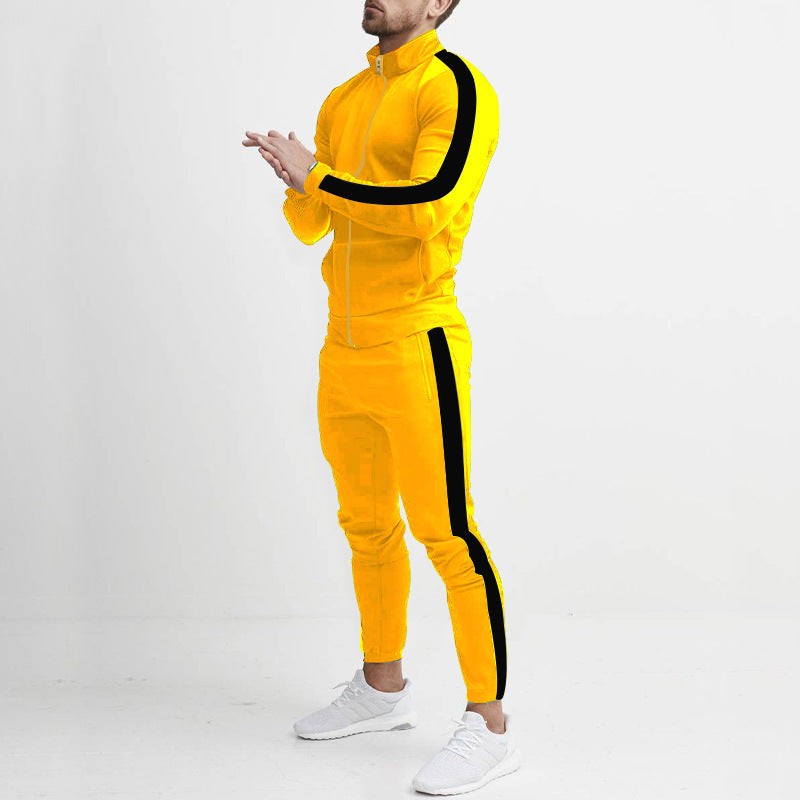 Completo Sportivo Uomo con Bande Laterali a Contrasto