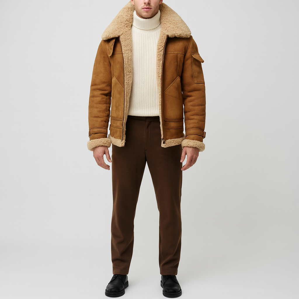 Valerios Fashion Giacca Shearling Uomo Invernale
