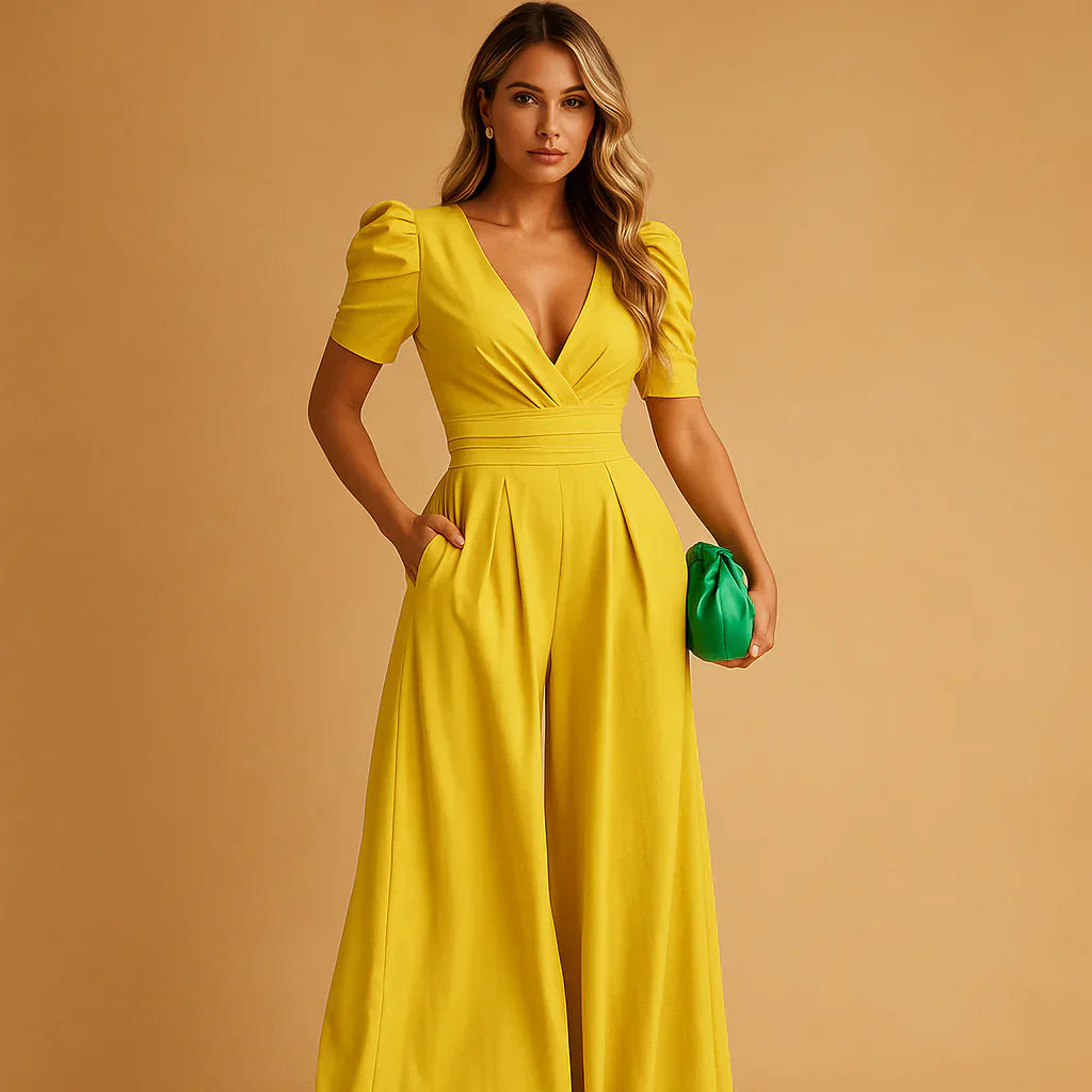 Elegantní dámské šaty s výstřihem do V