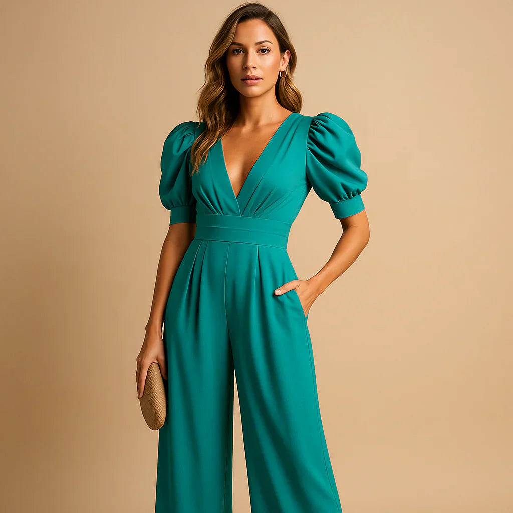 Elegantní dámské šaty s výstřihem do V