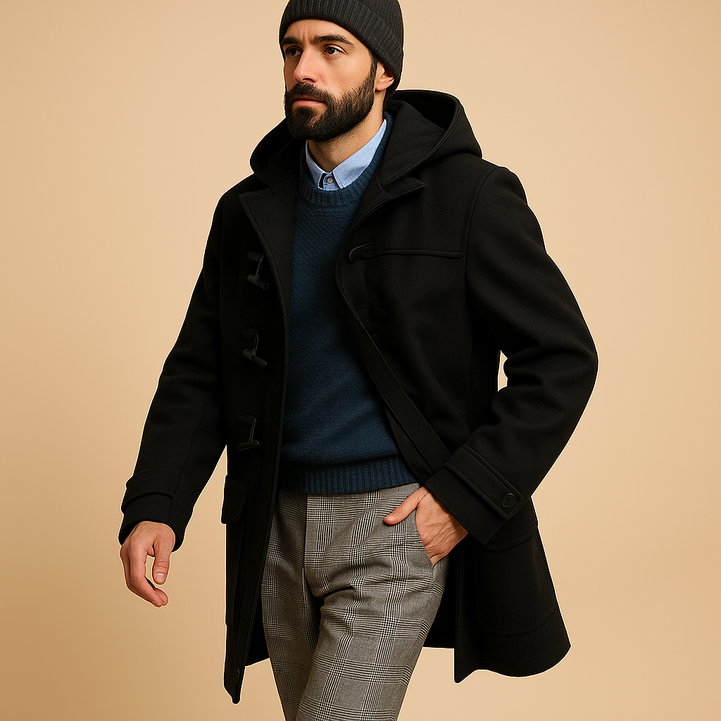 Montgomery Uomo con Cappuccio Giacca Invernale Elegante