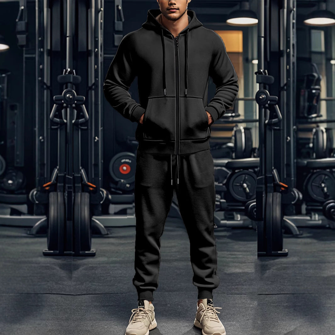 Completo Uomo con Felpa Zip e Pantaloni Jogger