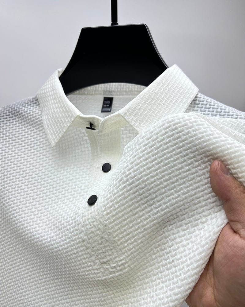 Elegant Summer Silk Shirt with Luxurious Knit