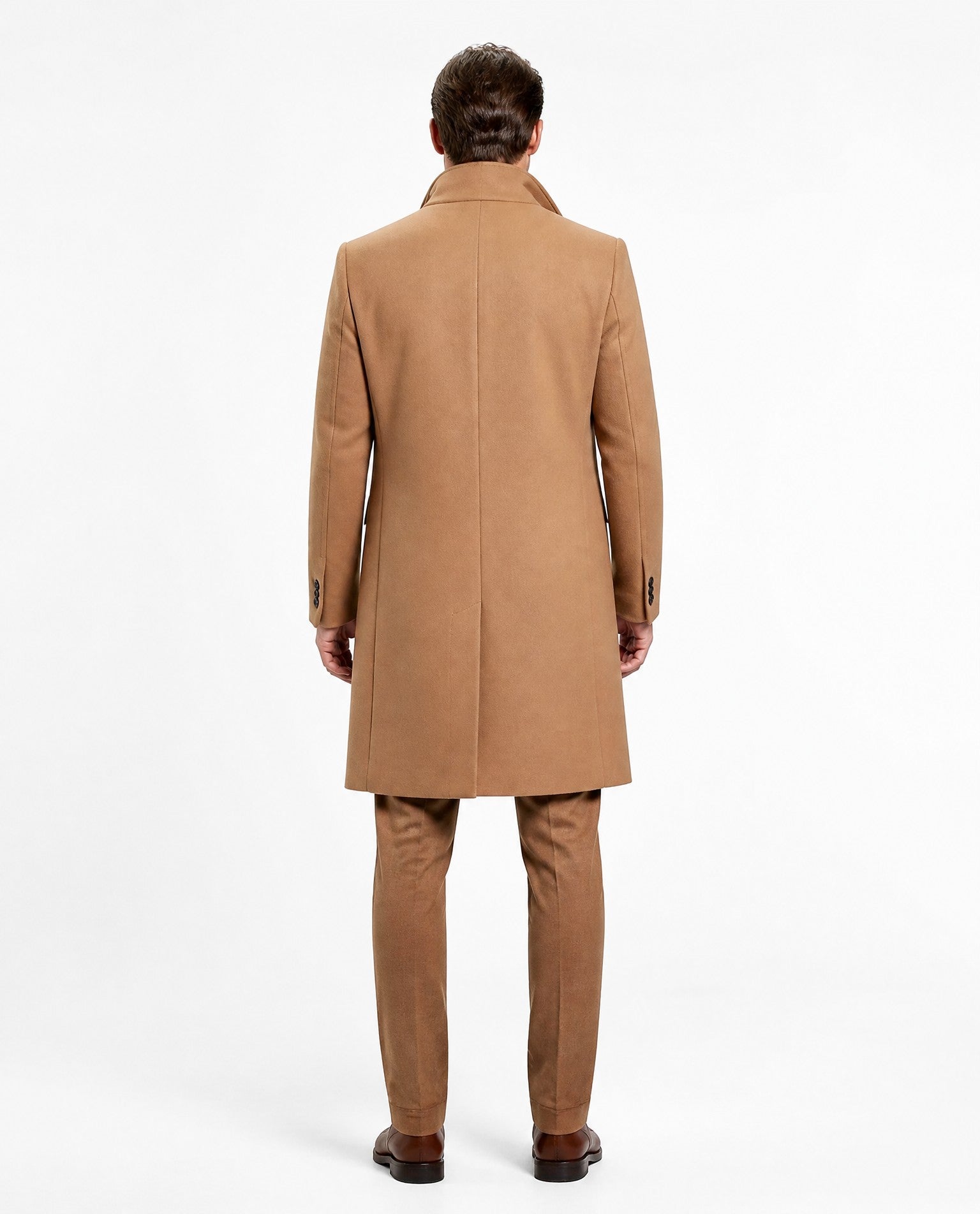 Cappotto Uomo Elegante Monopetto a Lunghezza Media