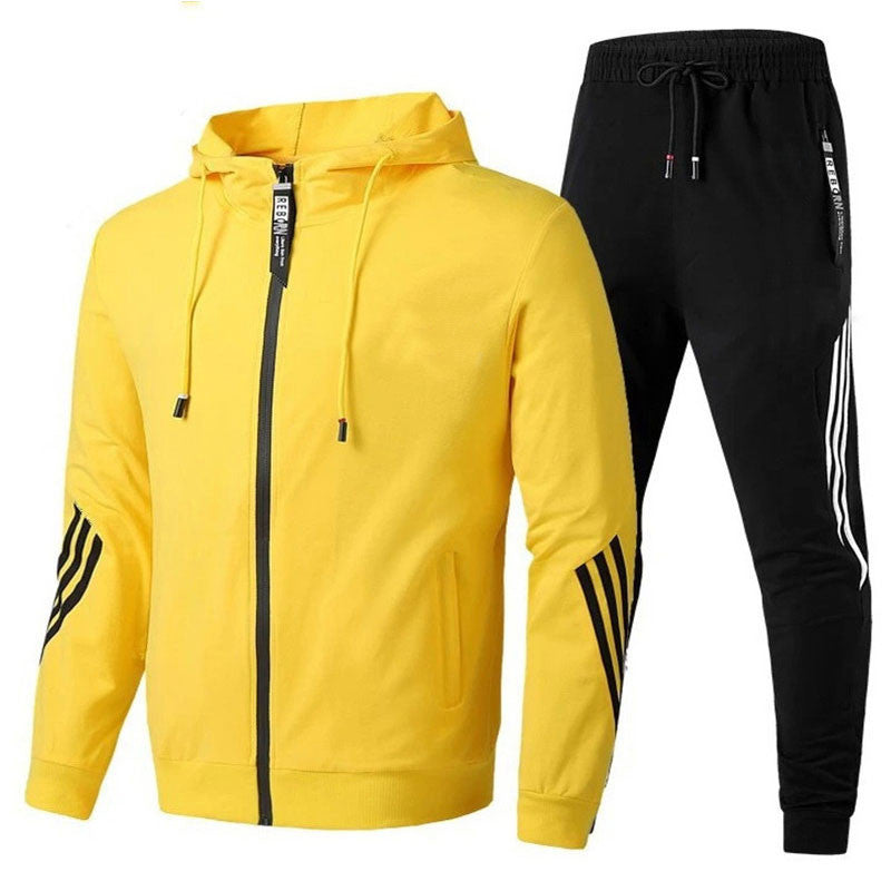 Tuta Sportiva Uomo con Cappuccio e Pantaloni Jogger