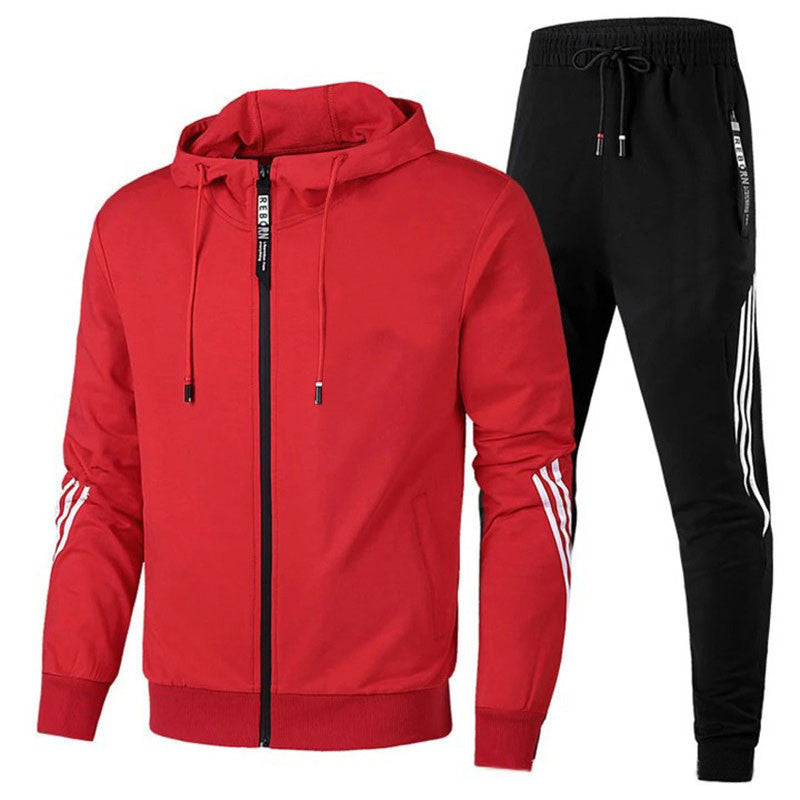 Tuta Sportiva Uomo con Cappuccio e Pantaloni Jogger