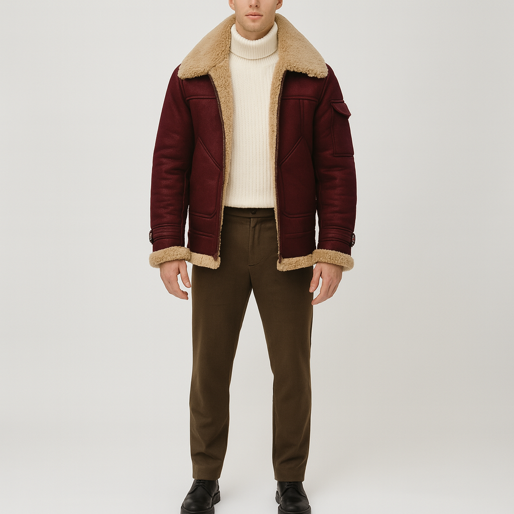 Valerios Fashion Giacca Shearling Uomo Invernale