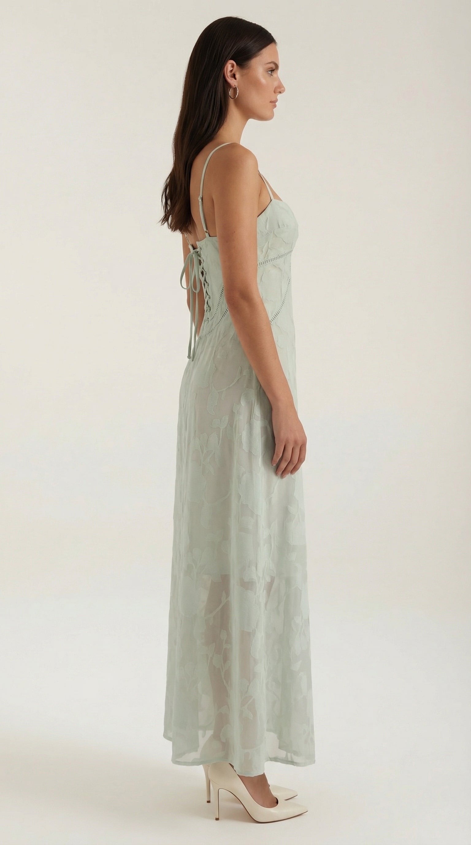 Arabelle Maxi Dress in Jacquard Fabric