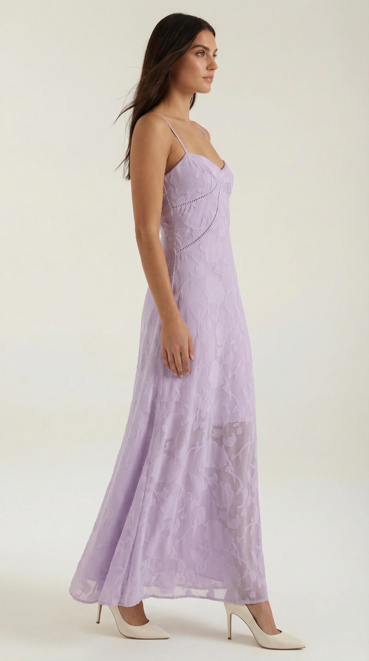 Arabelle Maxi Dress in Jacquard Fabric