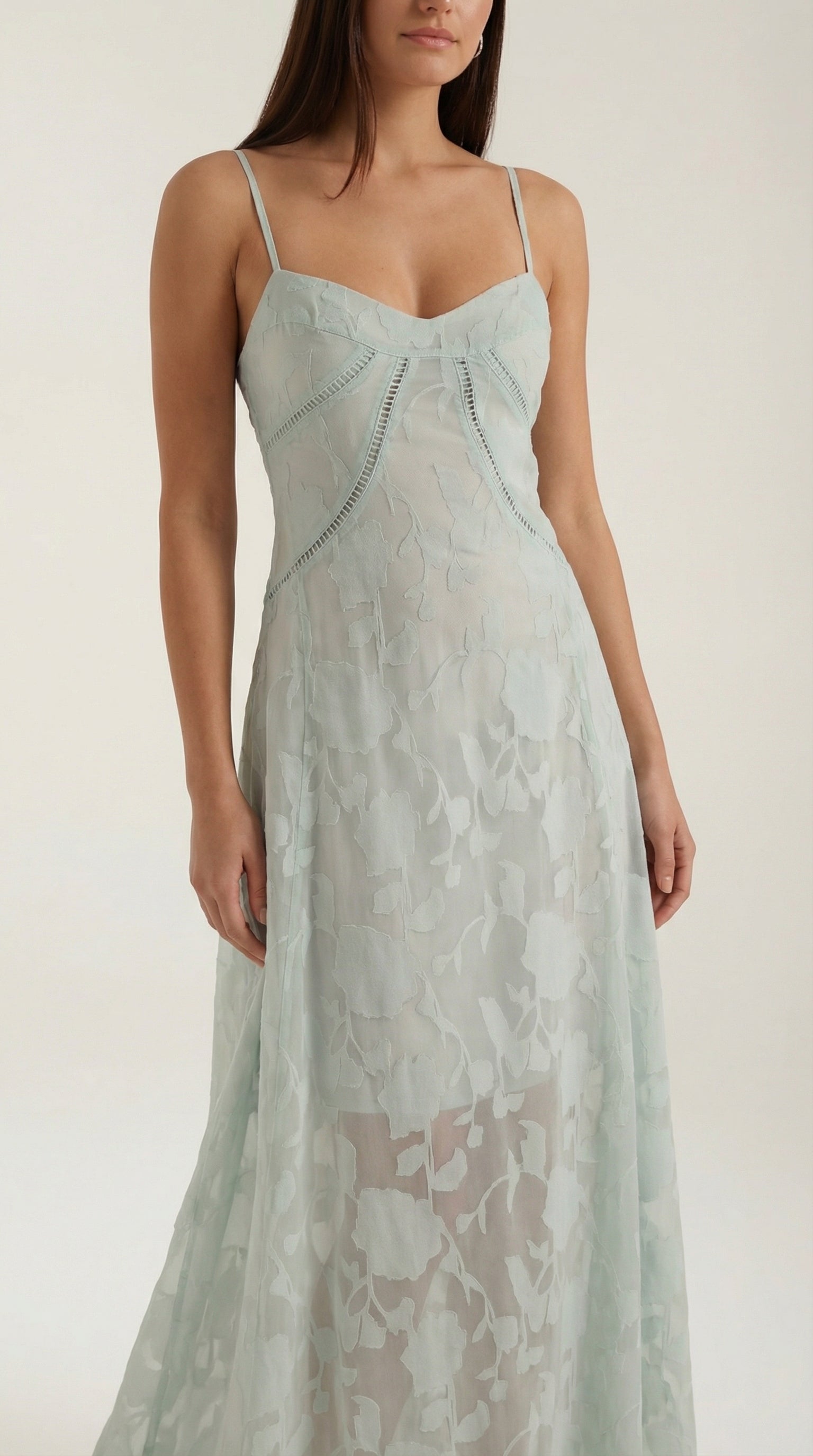 Arabelle Maxi Dress in Jacquard Fabric