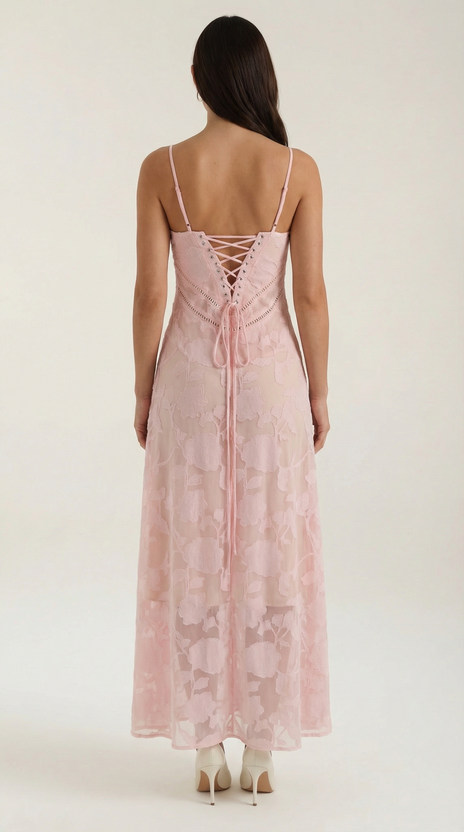 Arabelle Maxi Dress in Jacquard Fabric