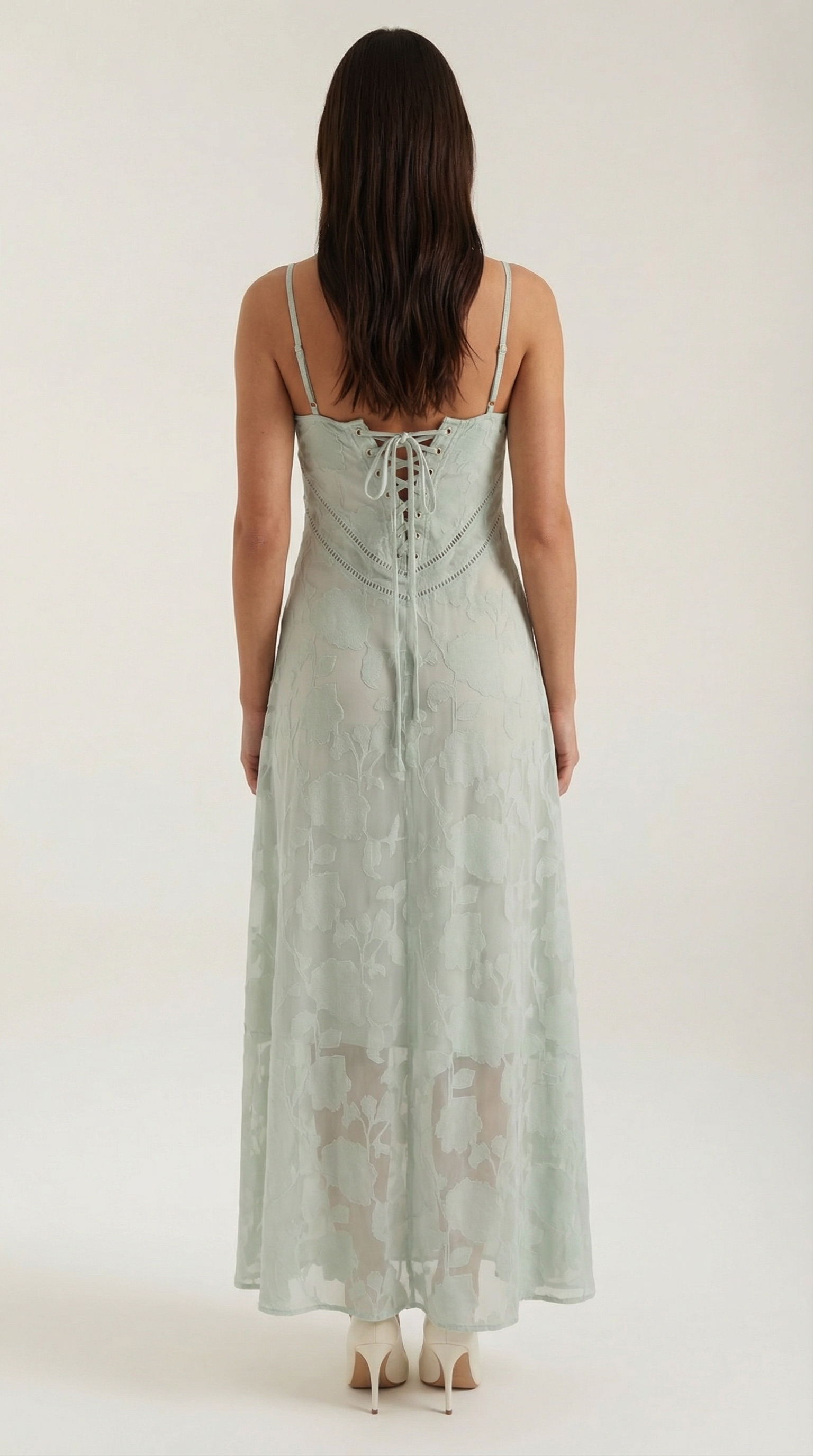 Arabelle Maxi Dress in Jacquard Fabric