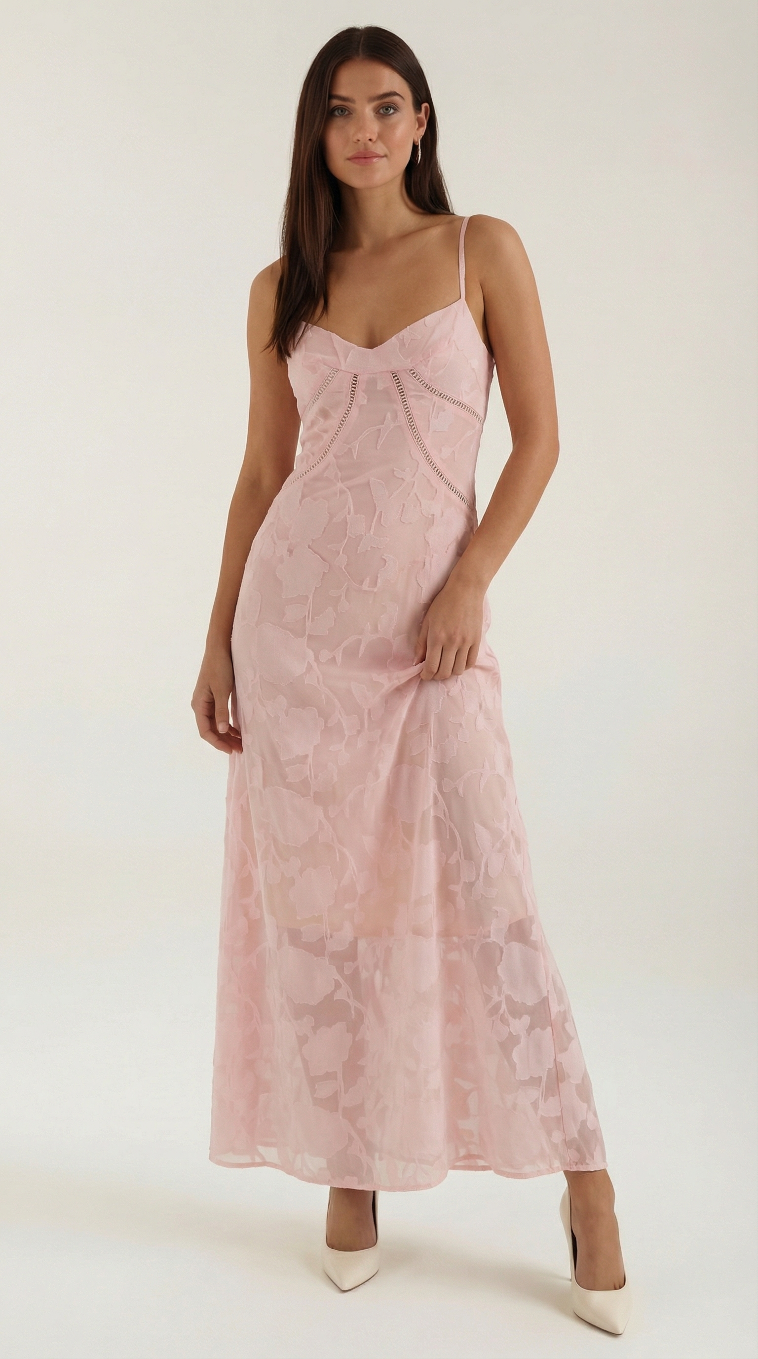 Arabelle Maxi Dress in Jacquard Fabric